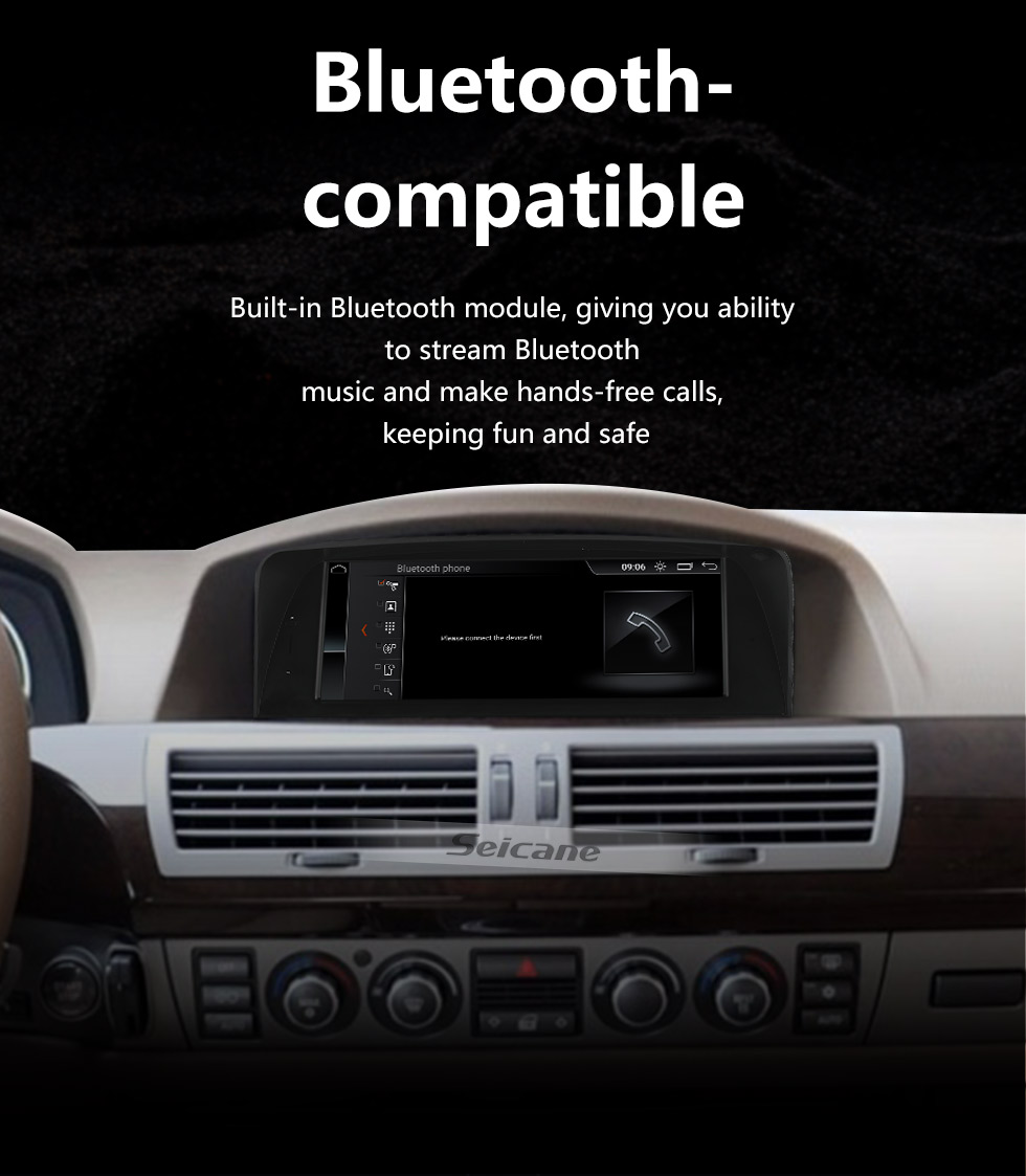 Seicane Android 10.0 pour 2004-2007 2008 2009 BMW Série 7 E65 E66 E92 CCC Radio Système de navigation GPS avec écran tactile HD de 8,8 pouces Prise en charge Bluetooth Carplay HD TV numérique