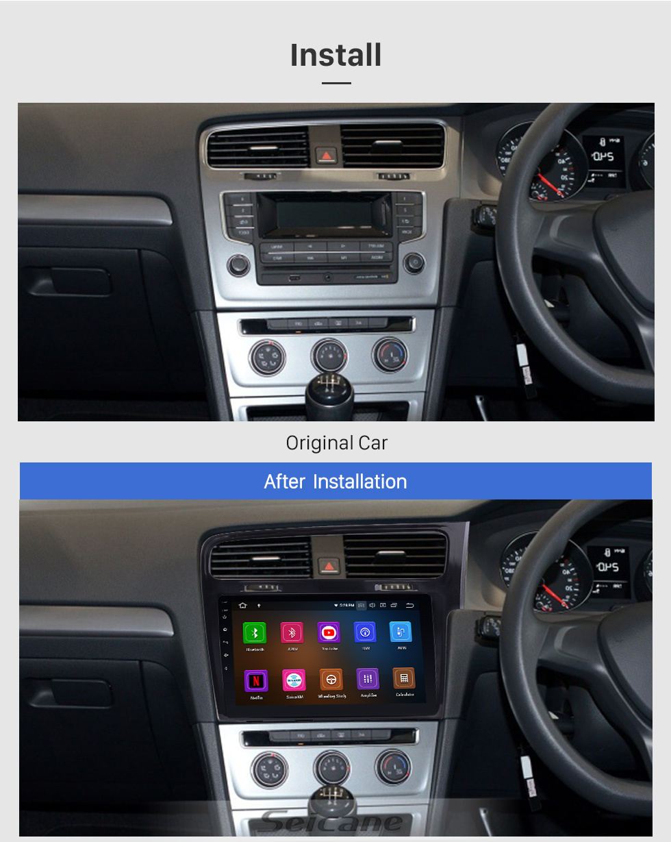 10.1 Inch 12.0 For 2013 2014 2015 VW Volkswagen GOLF 7 RHD Radio GPS Navigation system Bluetooth Touchscreen