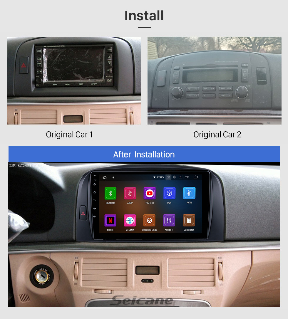 9 inch For 2006 Hyundai Sonata Radio Android 10.0 GPS Navigation System ...