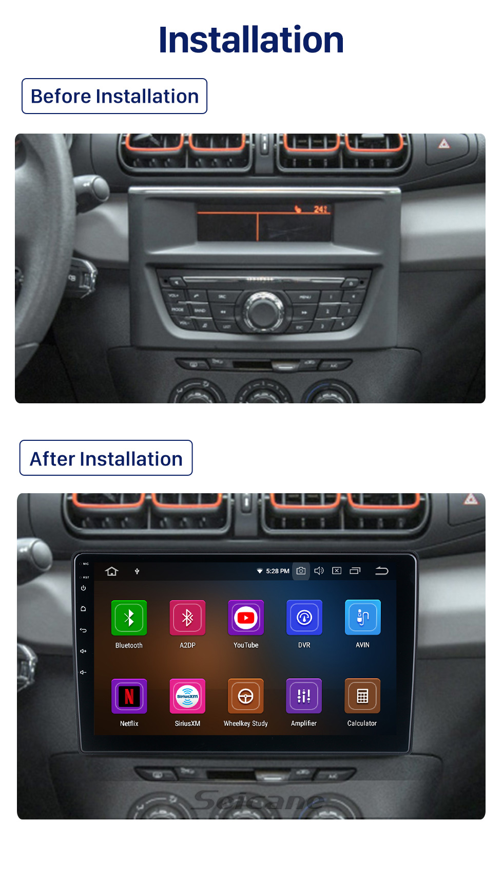 10.1 Inch HD Touchscreen for CITROEN C3-XR GPS Navi Car Radio Stereo Player Support 1080P Video Player