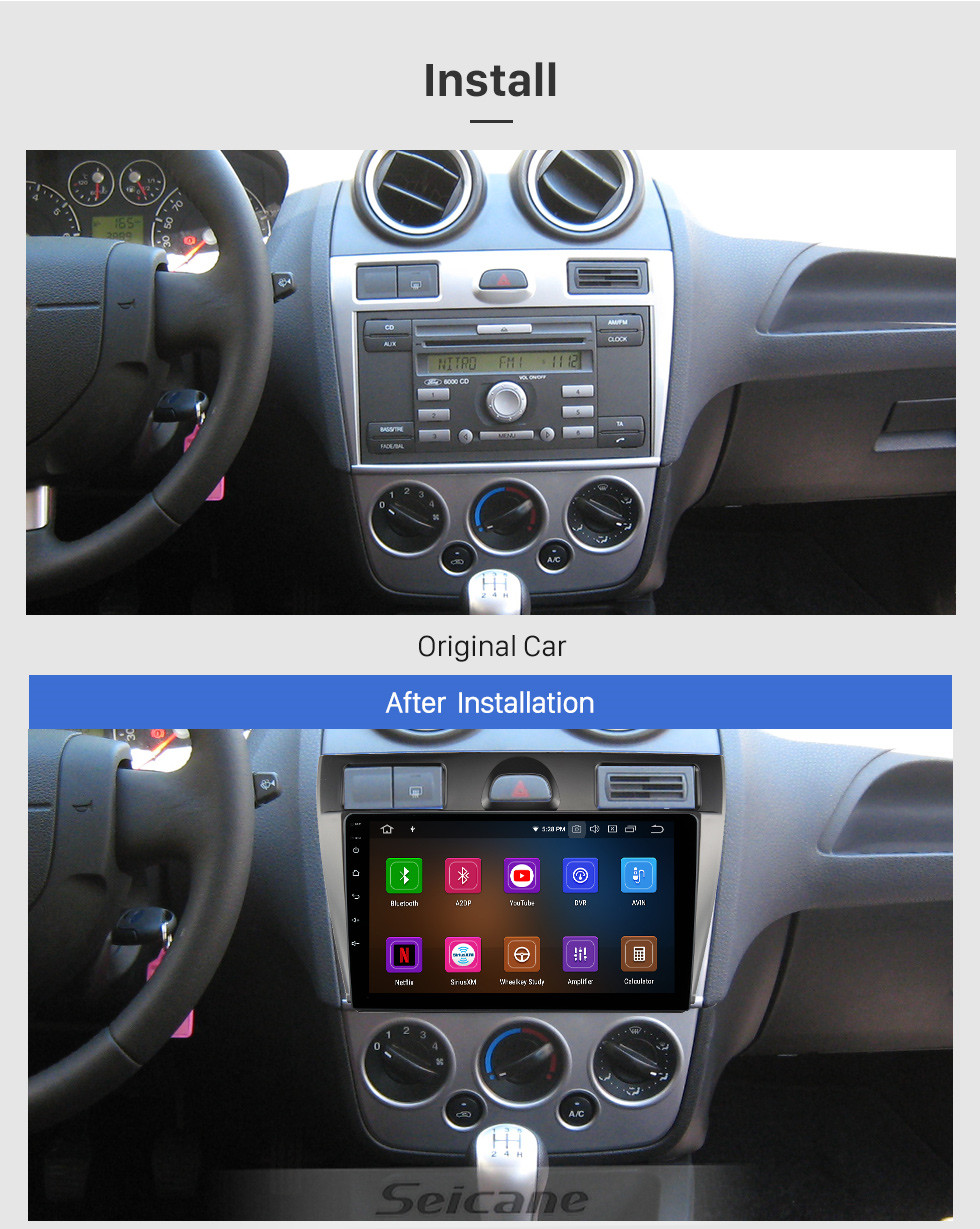Autoradio Android Ford Fiesta | 2009 à 2011 | CarPlay | bol