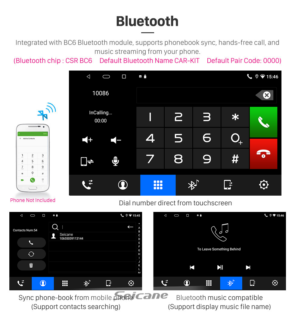 Seicane Android 10.0 de 9 pulgadas para PEUGEOT 308 LHD 2012-2014 Radio Sistema de navegación GPS con pantalla táctil HD Soporte Bluetooth Carplay OBD2