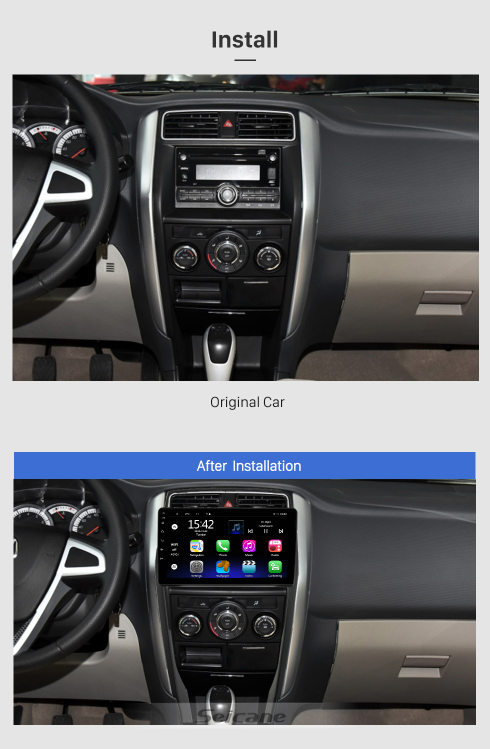 Seicane Android 10.0 de 9 pulgadas para SUZUKI LIANA A6 2014 2015 Radio Sistema de navegación GPS con pantalla táctil HD Soporte Bluetooth Carplay OBD2