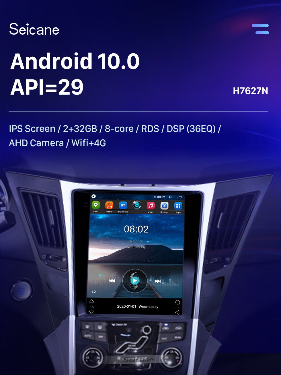 HD Touchscreen 2011-2015 Hyundai Sonata Android 9.1 9.7 inch GPS ...