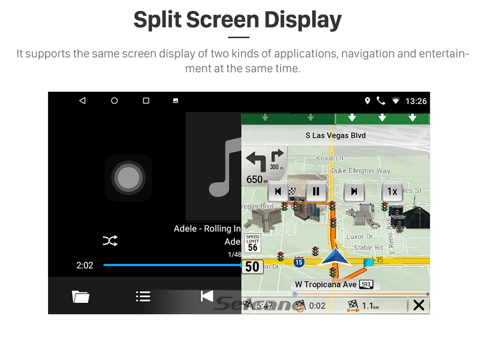 Seicane Áudio do carro com tela de toque do Android 10.0 com GPS Carplay para Toyota Avalon LHD 2013 Suporte Bluetooth WIFI DVR
