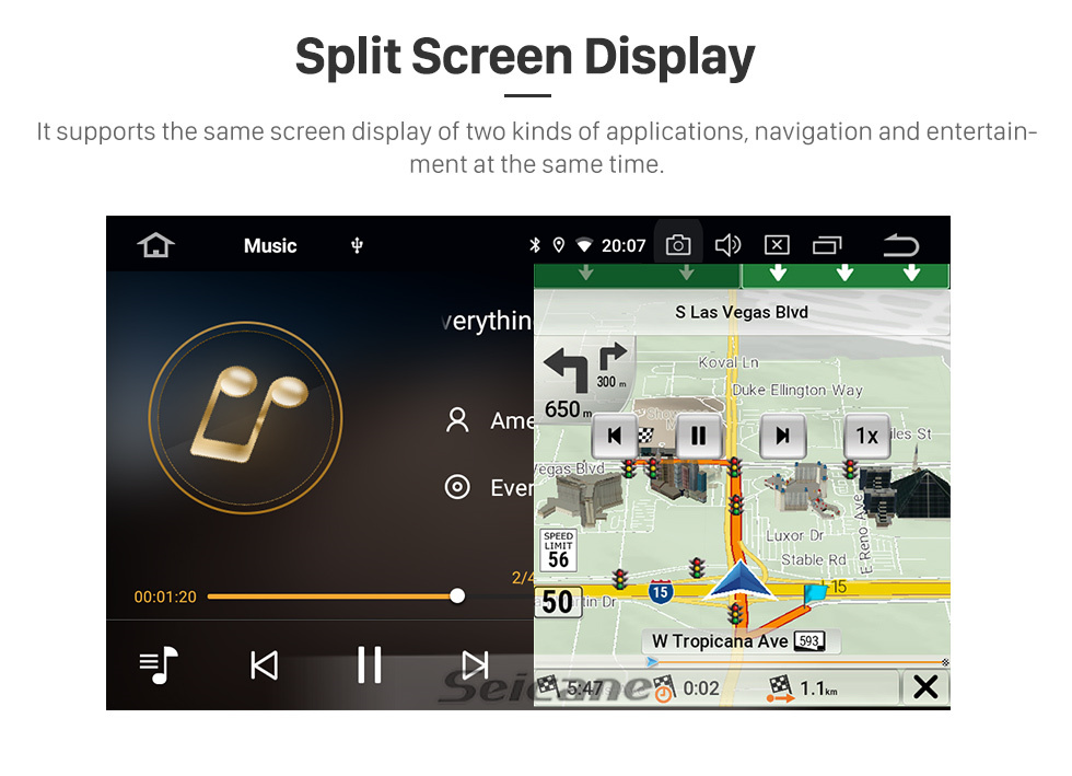 Seicane 9 pouces voiture GPS Navigation Stéréo Android 13.0 pour 2012 Mahindra XUV500 avec 8 codes CPU Image dans l&amp;amp;amp;amp;amp;amp;amp;#39;image Prise en charge Bluetooth RDS DVR Caméra de recul