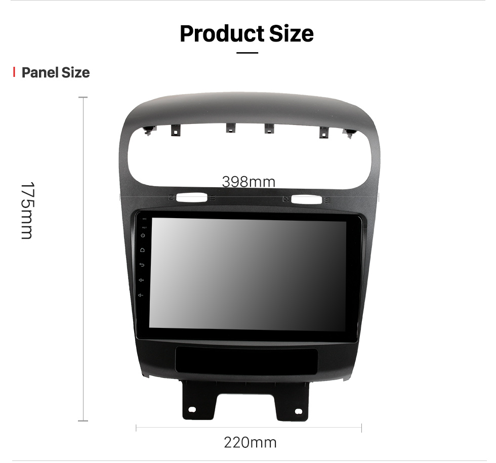 Seicane 9-Zoll-HD-Touchscreen für 2011-2020 Dodge Journey JC 2012-2014 FIAT FREEMONT GPS-Navigationssystem Autoradio Bluetooth Wifi High-Speed-Unterstützung DVR-Rückfahrkamera