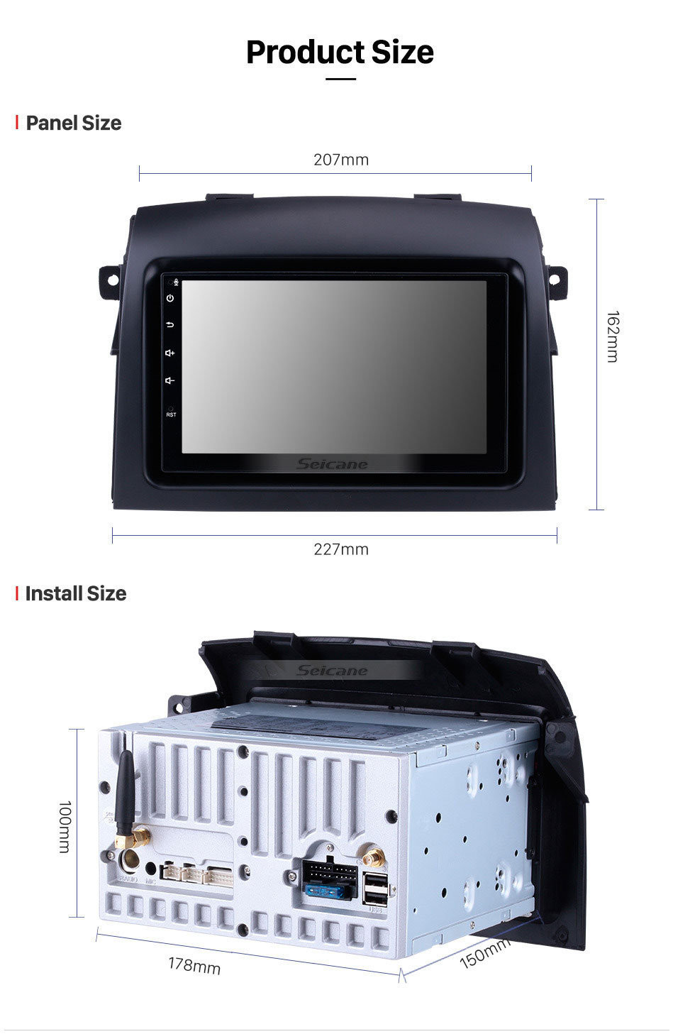 Seicane Sistema de navegação GPS Android 12.0 para Toyota Sienna 2004-2010 com câmera de backup HD Touch Screen 3G WIFI Controle de volante Bluetooth