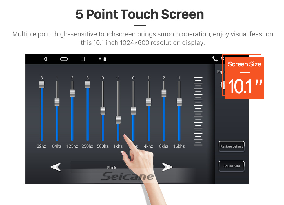 Seicane 10.1 Inch HD Touchscreen for 2015-2017 ROEWE 360 LHD Multimedia Player Bluetooth Car Radio Car Audio System Support HD Digital TV