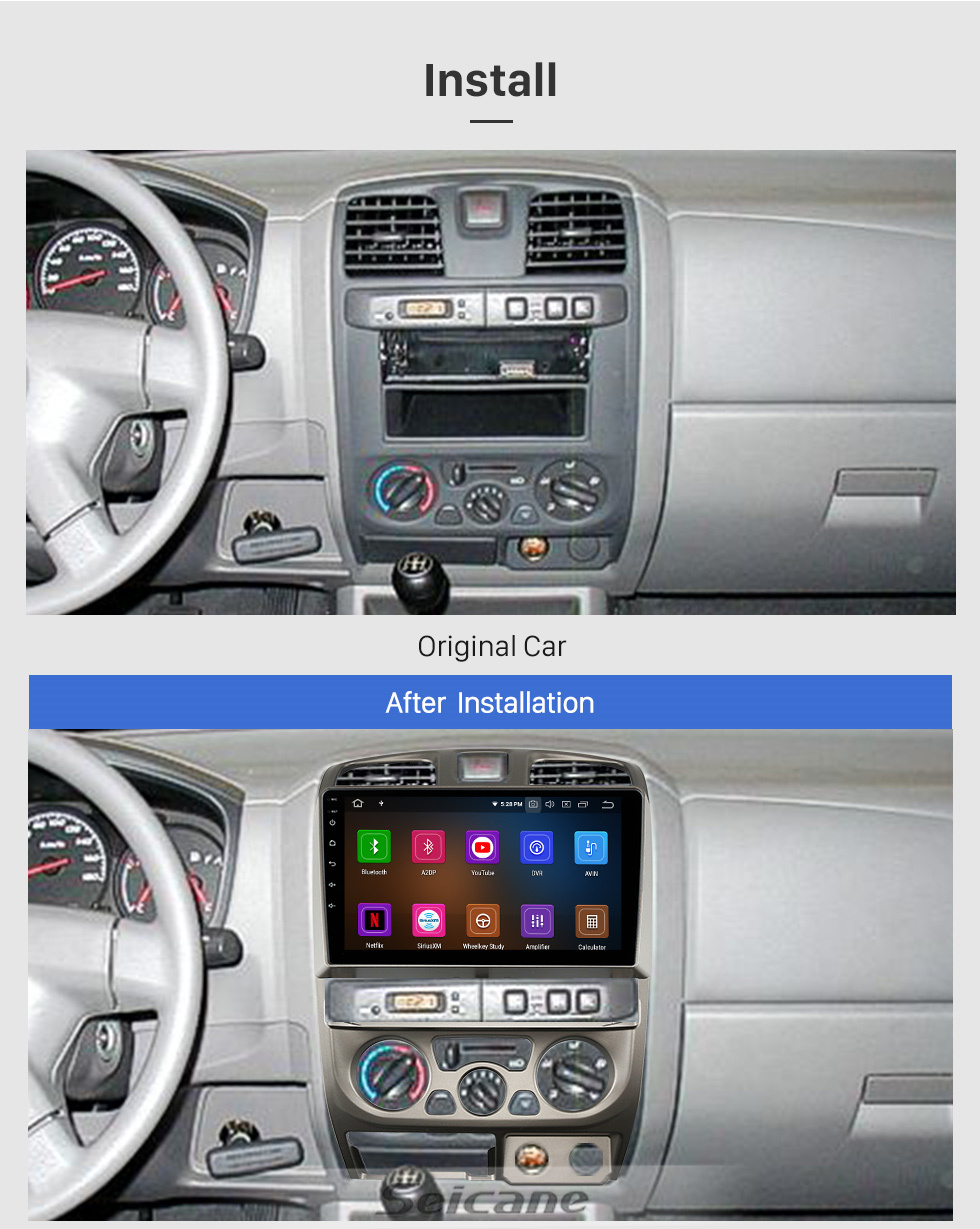 Seicane 9 Inch HD Touchscreen for 2001-2005 Isuzu D Max MU-7 Chevrolet Colorado Radio Car Audio System Car Radio Repair Support 1080P Video Player