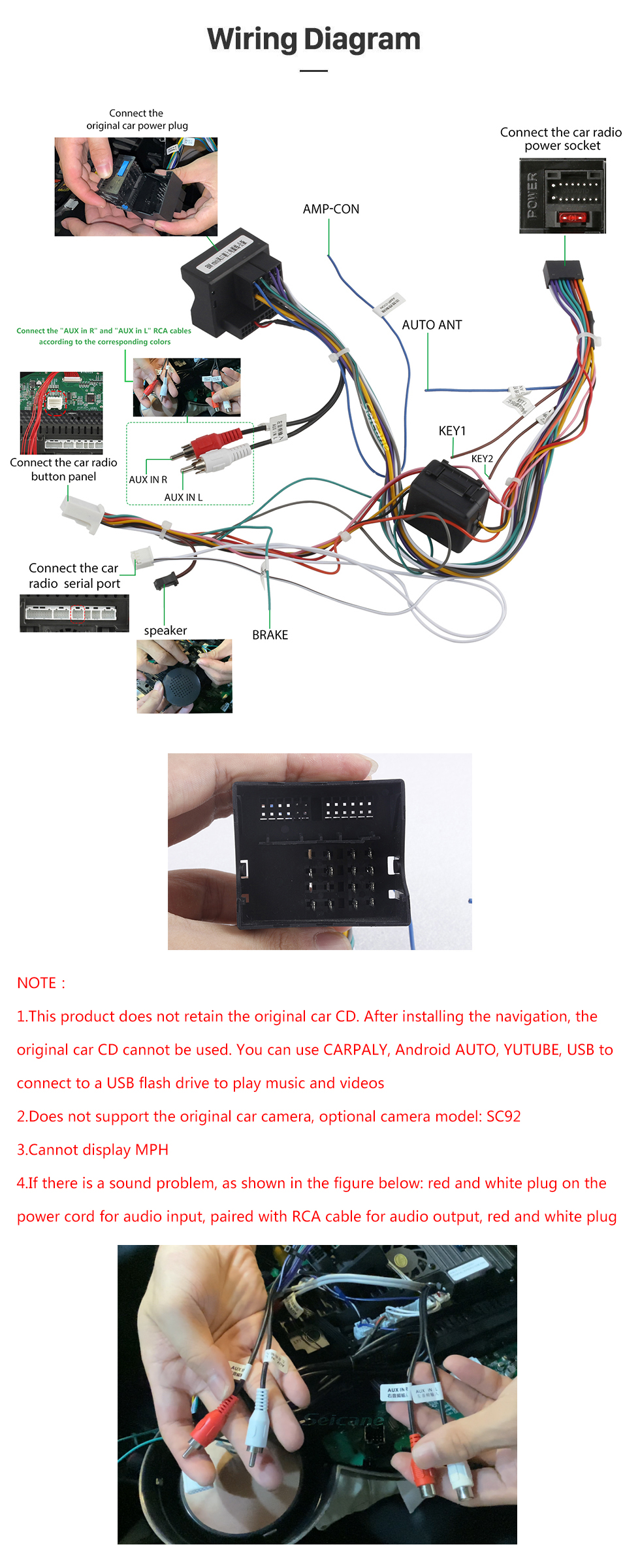 Für BMW MINI COOPER R55 R56 R57 R58 R60 R61 2007-2014 Radio Android HD  Touchscreen 9 Zoll GPS-Navigationssystem mit Bluetooth-Unterstützung  Carplay DVR