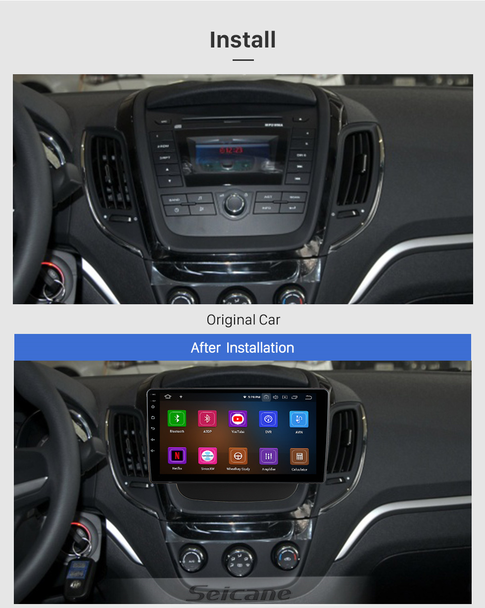 Seicane Tela sensível ao toque HD de 9 &amp;quot;para 2007-2015 ROVER MG5 estéreo Carplay sistema estéreo de rádio para carro com suporte para player de vídeo 1080p
