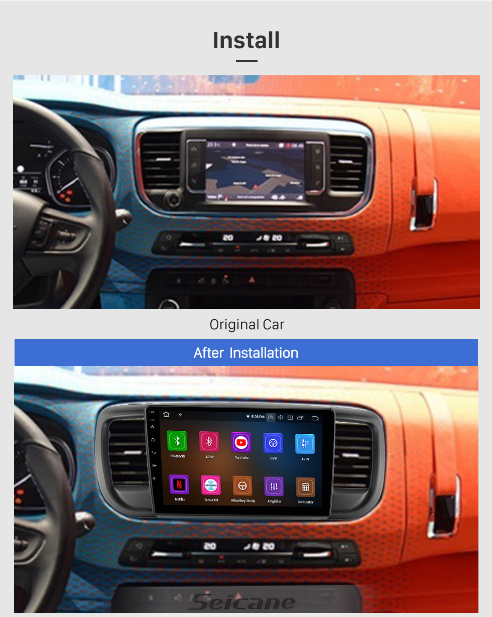 9 Inch HD Touchscreen for 2016 Citroen Jumpy Spacetourer