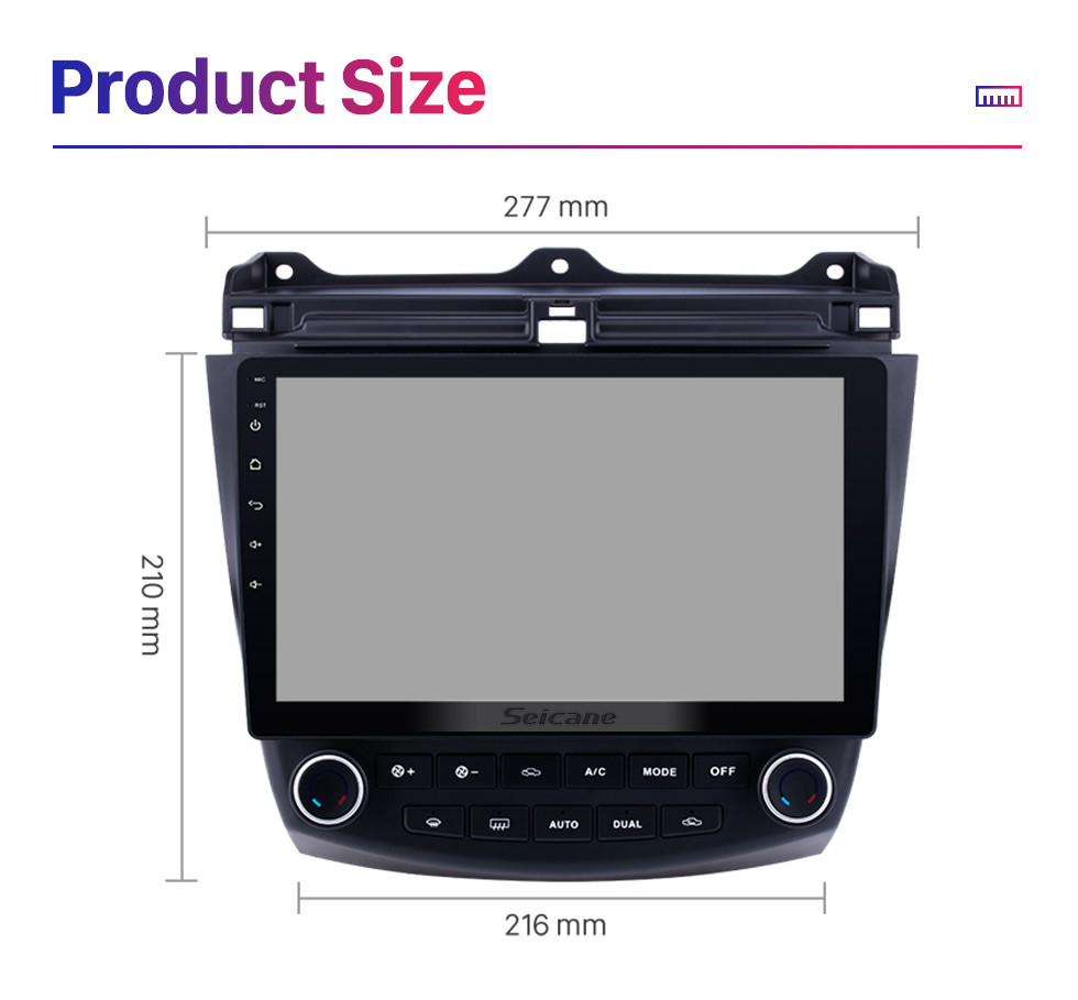 Seicane 10.1 inch Android 10.0 HD 1024*600 Touch Screen Car Radio For 2003 2004 2005 2006 2007 Honda Accord 7 GPS Navigation Bluetooth Music WIFI USB Mirror Link Head unit Support DVR OBD2 Steering Wheel Control Backup Camera