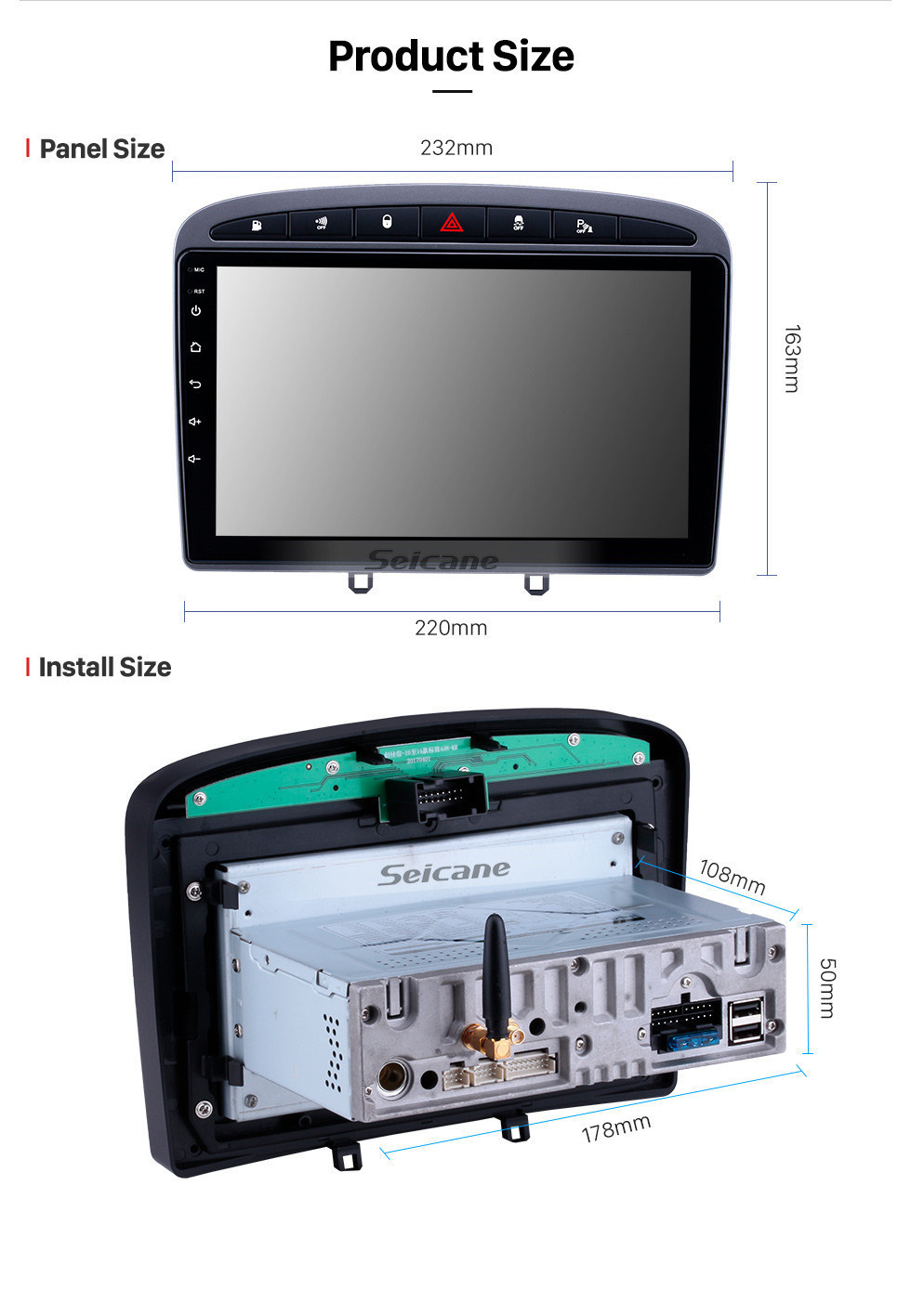 Seicane Radio de pantalla táctil de 9 pulgadas con Android 11.0 HD para 2010 2011 Peugeot 308 408 con GPS Navi USB WIFI Bluetooth música AUX reproductor de DVD RDS 4G TPMS OBD