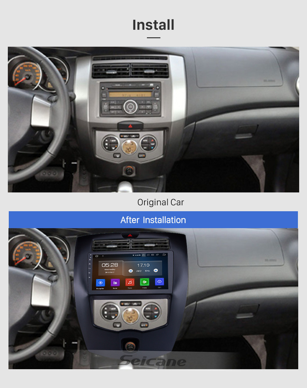 Seicane 2013-2016 Nissan LIVINA (LHD) Android 11.0 HD Touchscreen 10.1 Zoll Bluetooth Radio GPS-Navigationssystem USB Wlan Lenkradsteuerung DVD Spieler 4G TPMS DVR Quad-Core