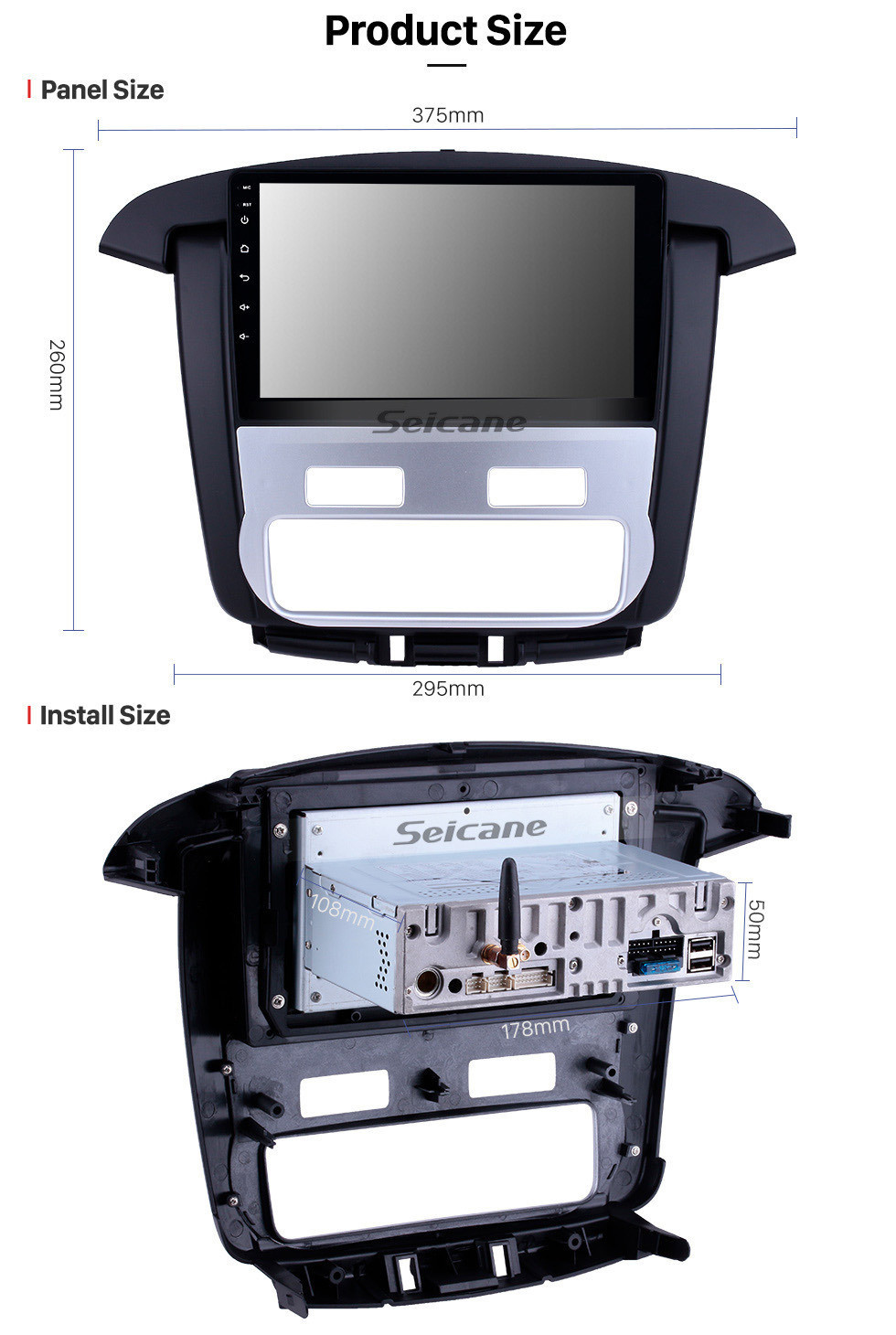Seicane Soem 9 Zoll androides Radio 11.0 für 2012 2013 Toyota Toyota AutoA / C Bluetooth HD Touchscreen GPS-Navigation Carplay USB-Unterstützung 4G WIFI Digital TV