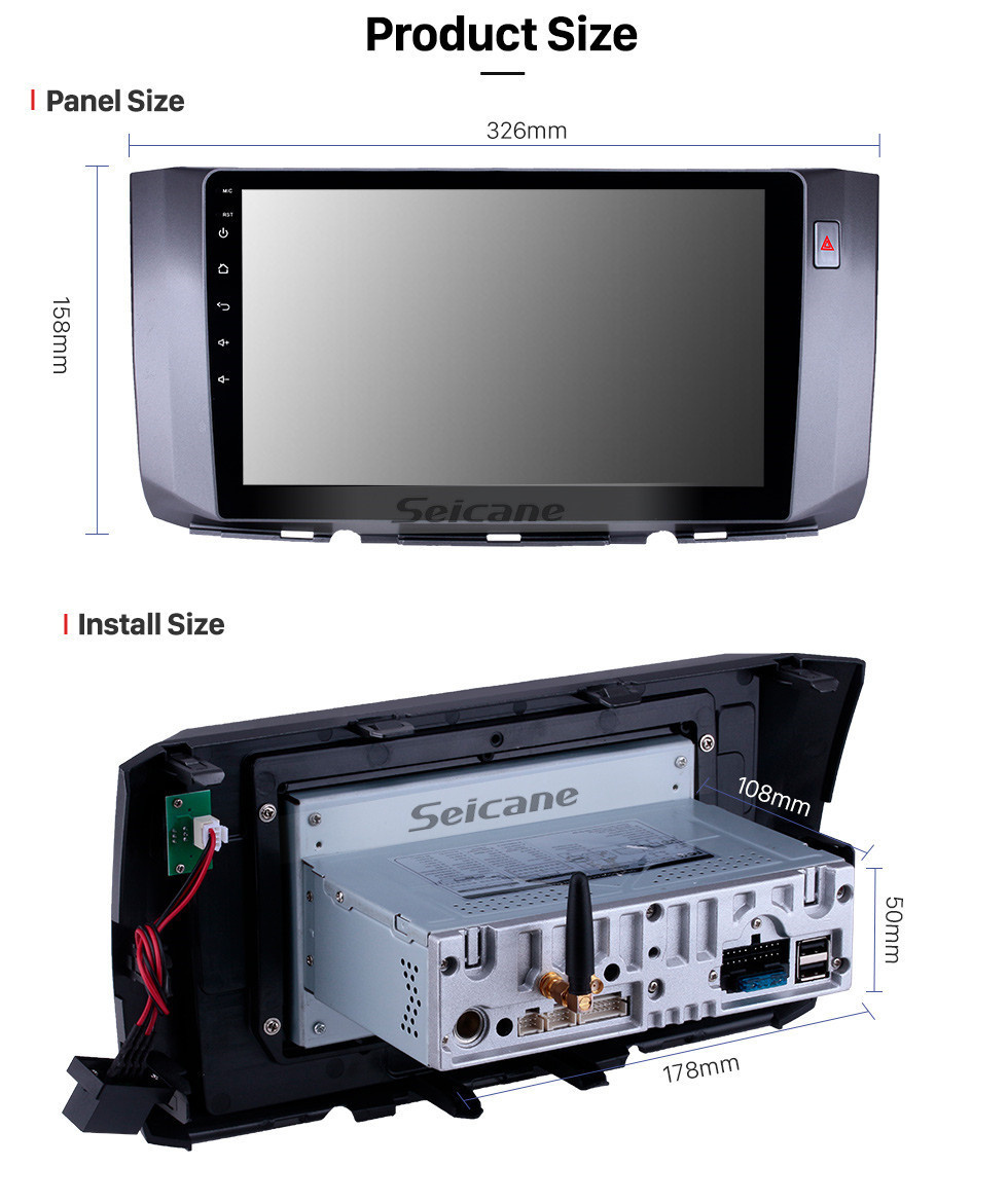 Seicane 10,1 pouces Android 11.0 Radio pour 2010-2017 Toyota ALZA Bluetooth Wifi HD Écran tactile AUX Navigation GPS Carplay support USB DVR Digital TV TPMS