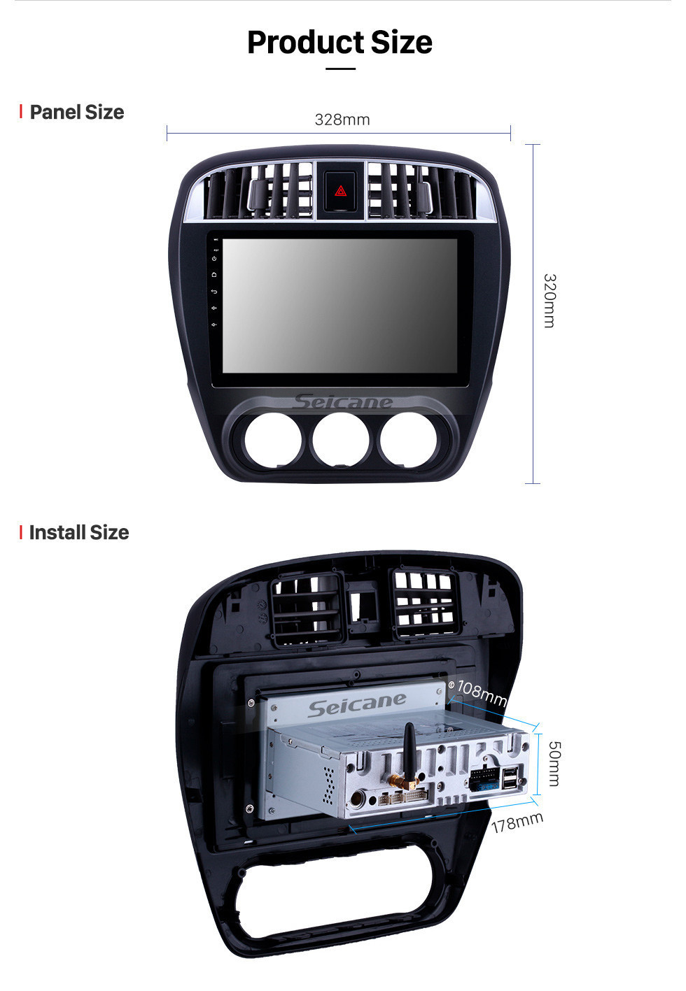 Seicane 2009 Nissan Sylphy Android 11.0 Radio de navigation GPS 10,1 pouces Bluetooth AUX HD Écran tactile USB Prise en charge de Carplay TPMS DVR Caméra de recul TV numérique