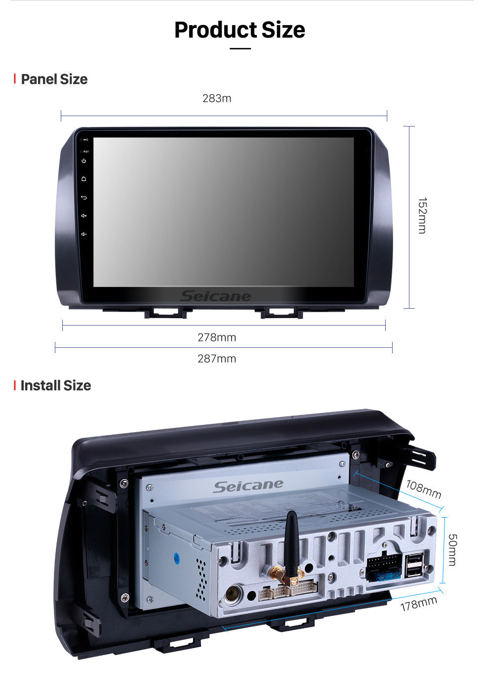 Seicane 10,1-дюймовый Android 11.0 Radio для 2006 года Toyota B6 / 2008 Subaru DEX / 2005 Daihatsu WO Bluetooth с сенсорным экраном GPS-навигация Поддержка Carplay SWC