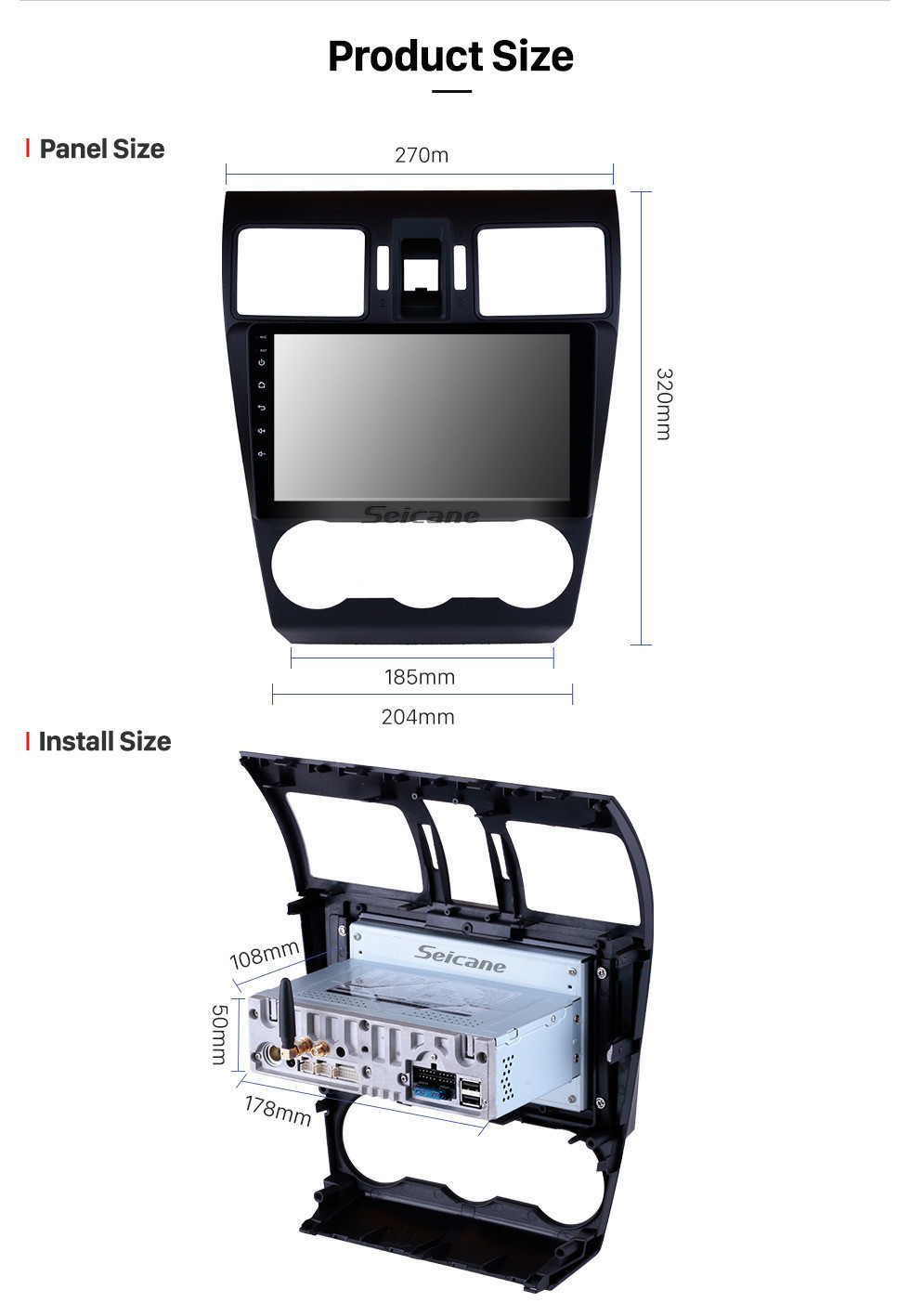 Seicane 9 дюймов Android 11.0 2014 2015 2016 Subaru Forester Bluetooth Радио GPS-навигационная система с зеркальной связью TPMS OBD DVR Камера заднего вида TV 4G WIFI