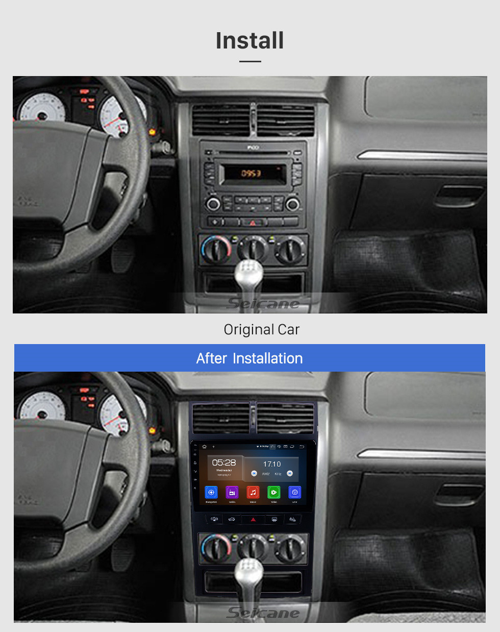 Seicane Android 11.0 9-дюймовый GPS-навигатор для Peugeot 405 с сенсорным экраном HD Carplay USB AUX Поддержка Bluetooth DAB + DVR OBD2