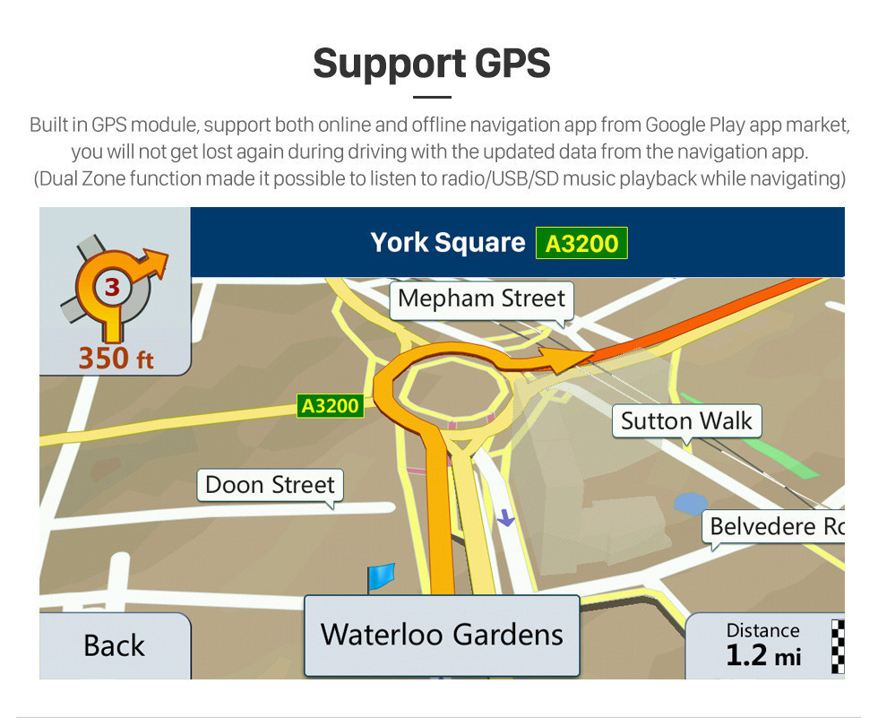Seicane Android 11.0 9-дюймовый GPS-навигатор для Peugeot 405 с сенсорным экраном HD Carplay USB AUX Поддержка Bluetooth DAB + DVR OBD2