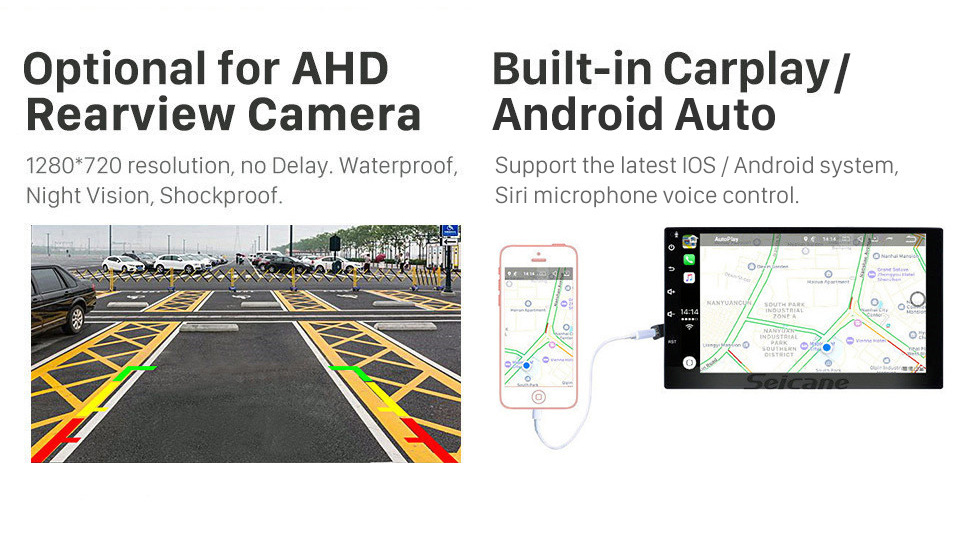 Seicane Android 11.0 Für 2016 KARRY YOYO Radio 10,1 Zoll GPS-Navigationssystem mit Bluetooth HD Touchscreen Carplay-Unterstützung SWC