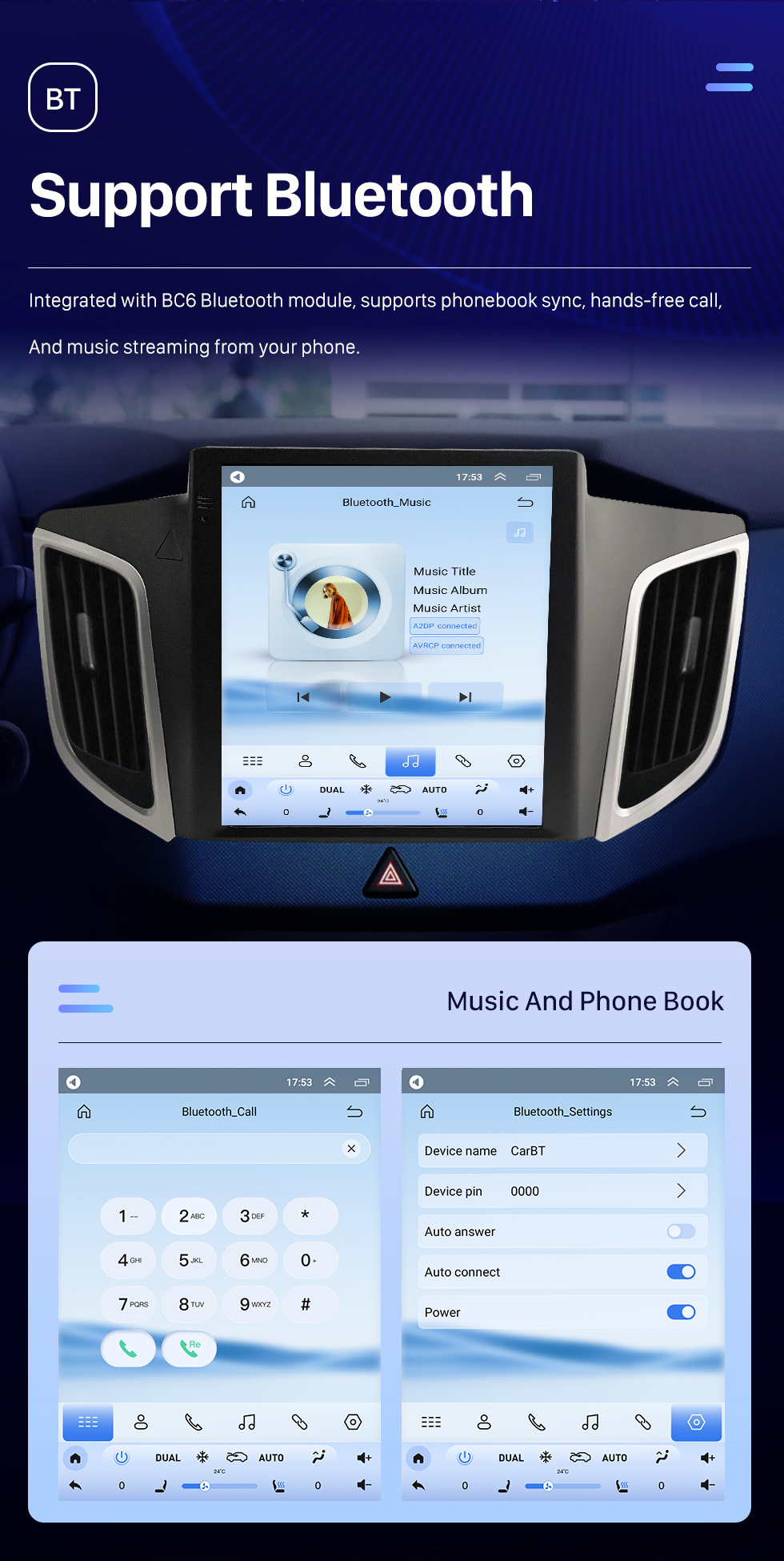 Seicane 9.7 pulgadas Android 10.0 HD Radio con pantalla táctil para 2014 2015 Hyundai IX25 Bluetooth Sistema de navegación GPS Wifi música USB AUX soporte DVR Reproductor de DVD OBD2 SWC Cámara de visión trasera