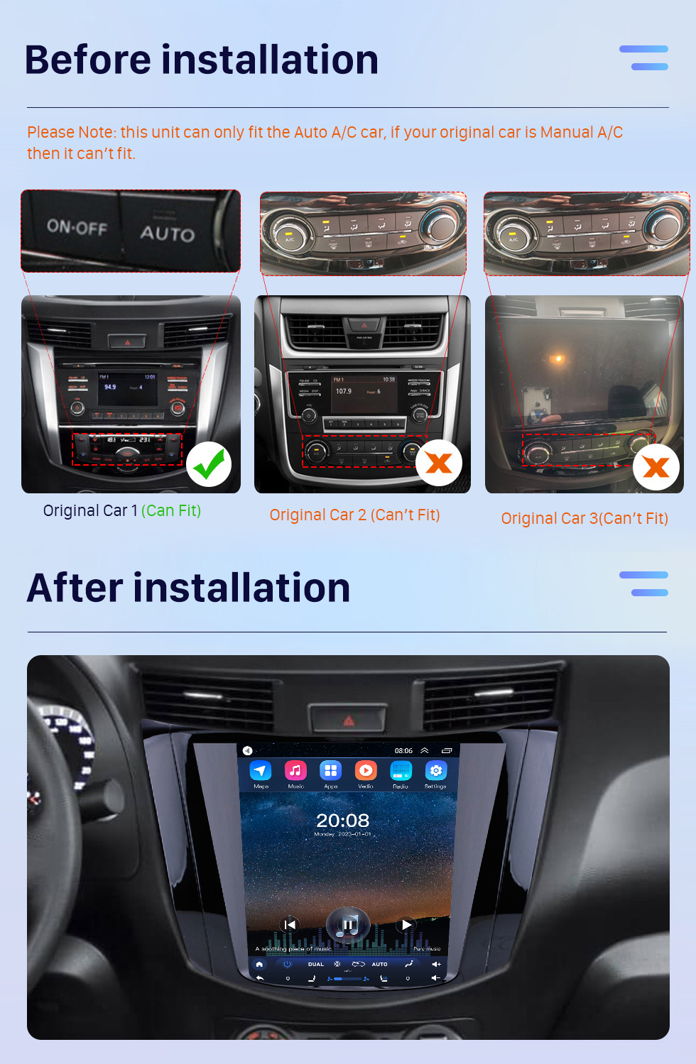 OEM Carplay HD Touchscreen 9.7 inch Android 10.0 Radio for 2018 