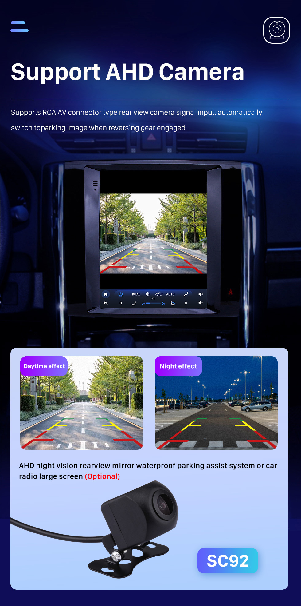 Seicane 9,7-дюймовый Android 10.0 2013 Toyota Reiz GPS-навигация Радио с сенсорным экраном HD Bluetooth Поддержка музыки Carplay Mirror Link
