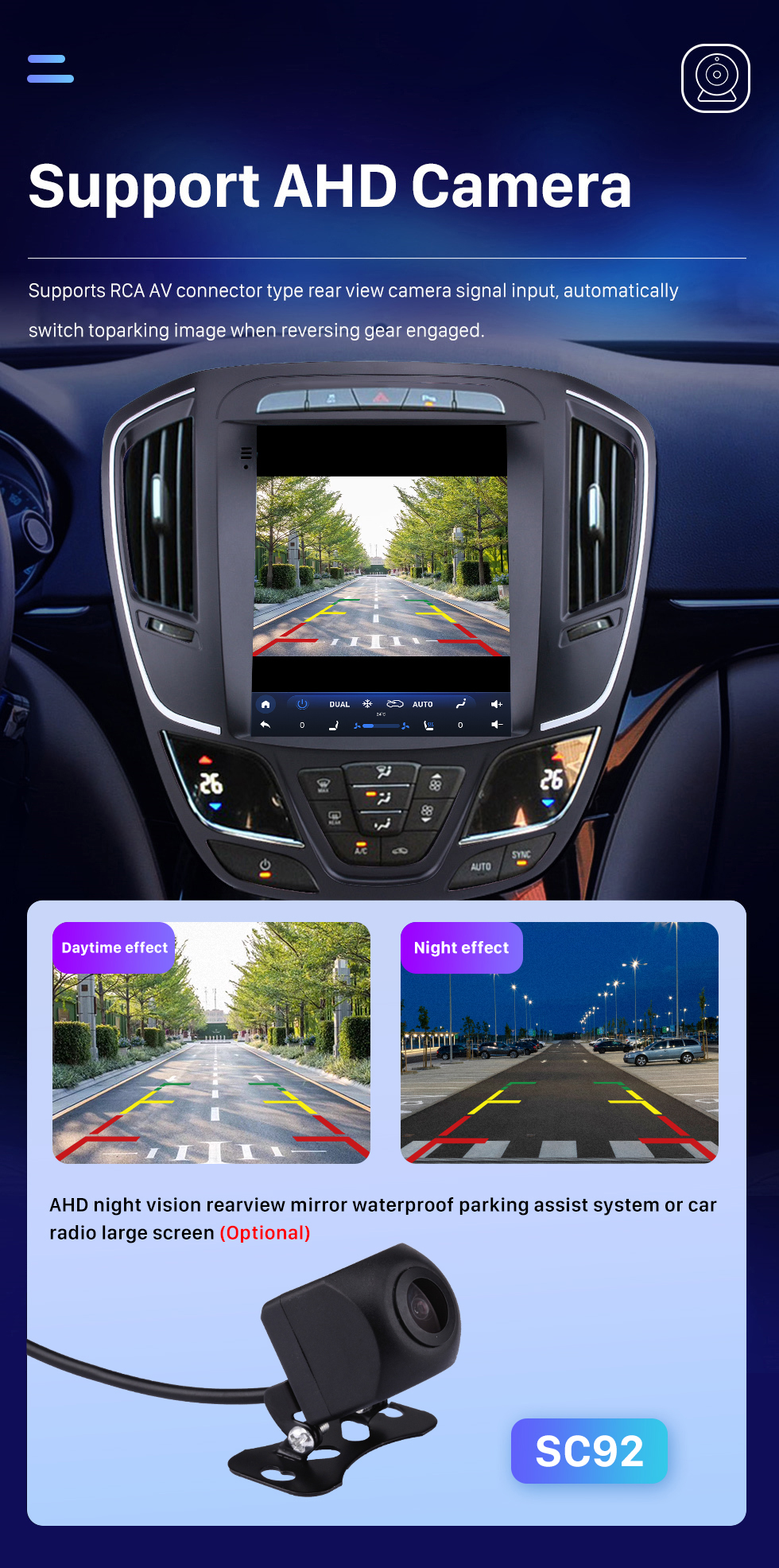 Seicane 9,7-дюймовый 2014 Buick Regal Android 10.0 Сенсорный экран Радио Система GPS-навигации Поддержка Зеркальная связь DVR USB 1080P Видео 4G WIFI Камера заднего вида Телевизор Управление на руле