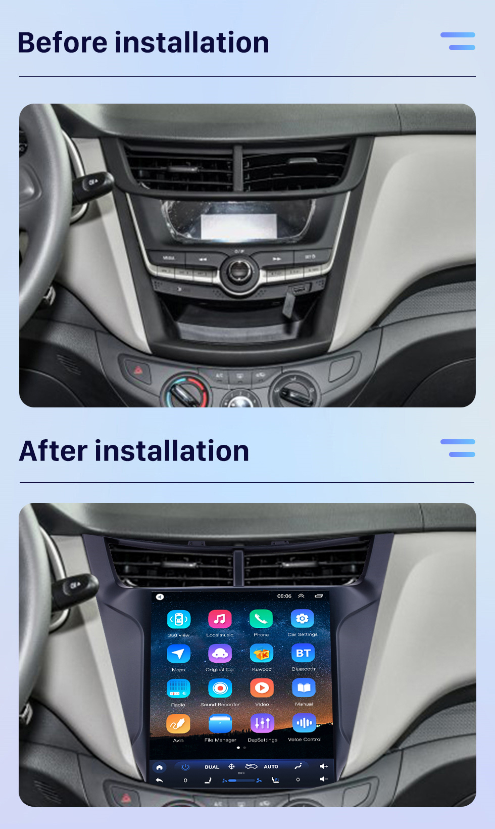 Seicane Android 10.0 9,7-дюймовый GPS-навигатор для 2015-2018 Chevy Chevrolet New Sail с сенсорным экраном HD Bluetooth WIFI Поддержка AUX Carplay Mirror Link OBD2