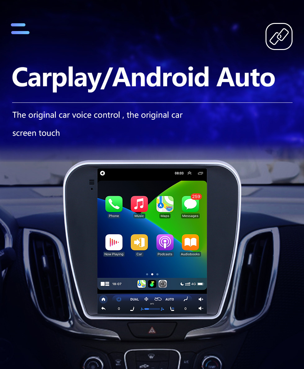 Seicane Radio con navegación GPS Android 10 de 9,7 pulgadas para Chevy Chevrolet Equinox 2017 con pantalla táctil HD compatible con Bluetooth Carplay DVR OBD2