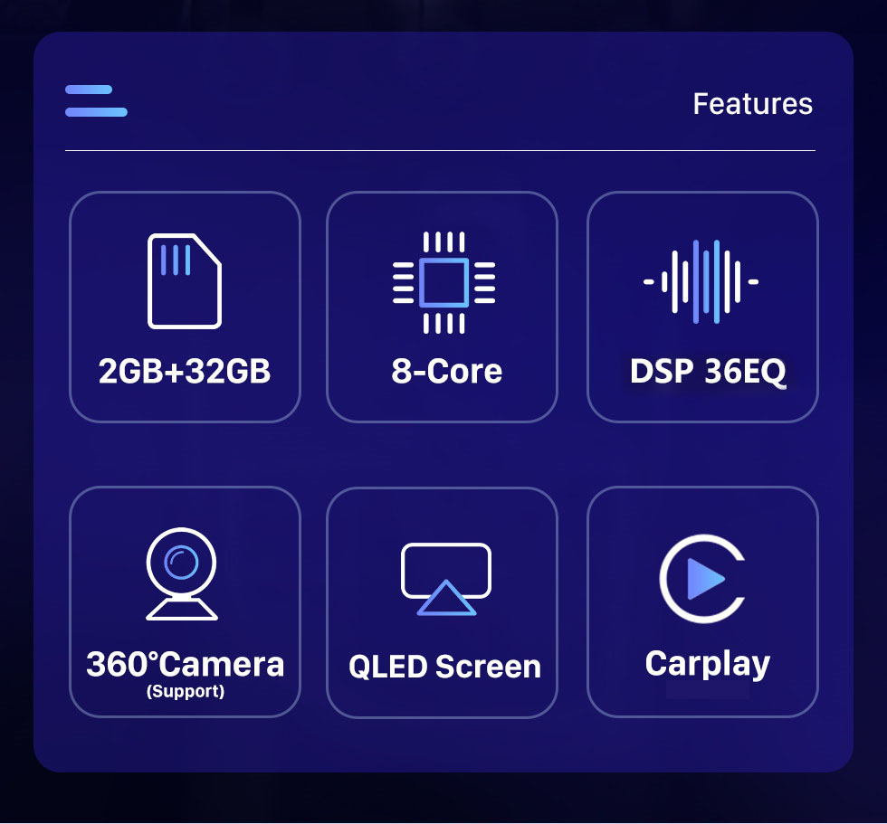 Seicane Écran tactile HD de 9,7 pouces pour 2016-2018 Roewe RX5 autoradio Bluetooth Carplay système stéréo prise en charge de la caméra AHD