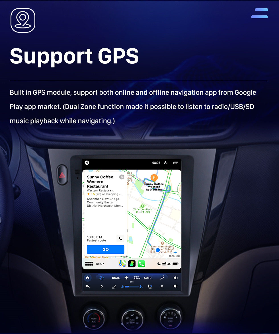 Seicane Para 2016 sgmw s1 rádio 9,7 polegadas android 10.0 navegação gps com hd touchscreen suporte bluetooth carplay câmera traseira
