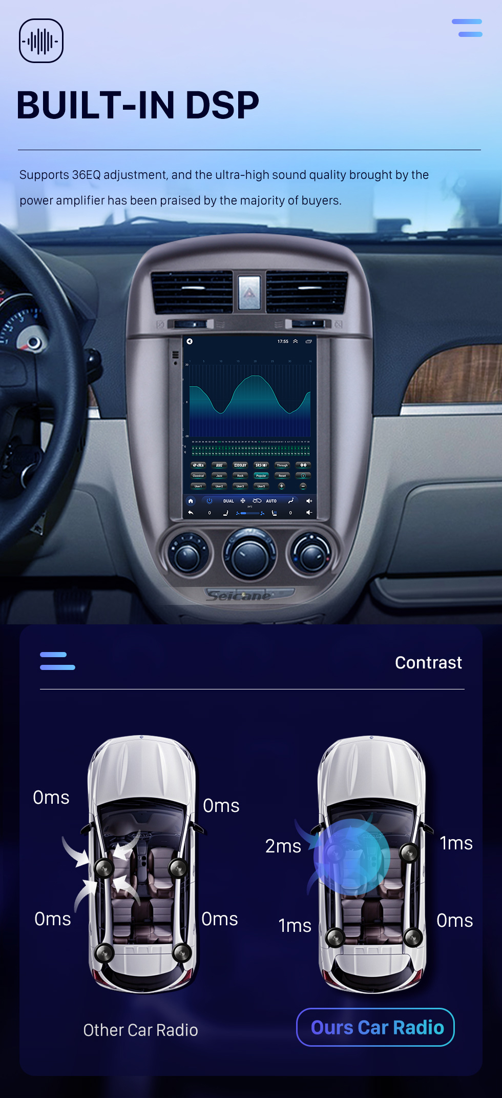 Seicane Android 10.0 de 9,7 polegadas para 2016 Buick New Excelle Rádio Navegação GPS com HD Touchscreen Suporte Bluetooth Carplay TPMS