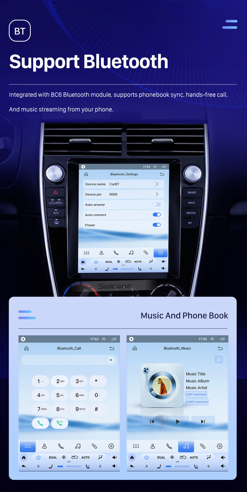 Seicane HD Touchscreen für Mazda 6 Radio Android 10.0 9,7 Zoll GPS Navigationssystem mit Bluetooth USB Unterstützung Digital TV Carplay