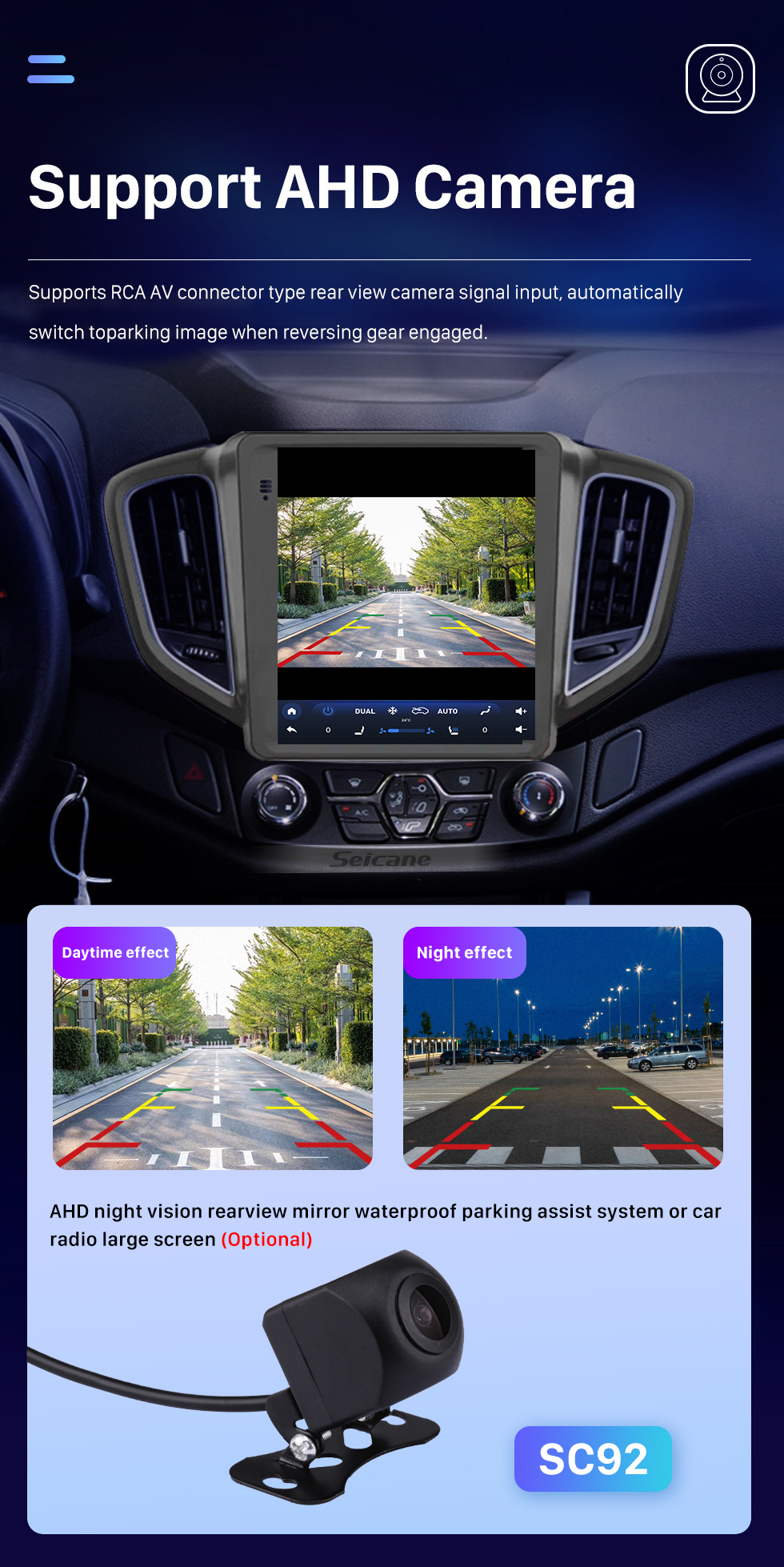 Seicane 9,7 Zoll Android 10.0 HD Touchscreen für 2014-2016 Chery Tiggo 5 GPS Navigationsradio Bluetooth WIFI Carplay unterstützt AHD Kamera DAB+