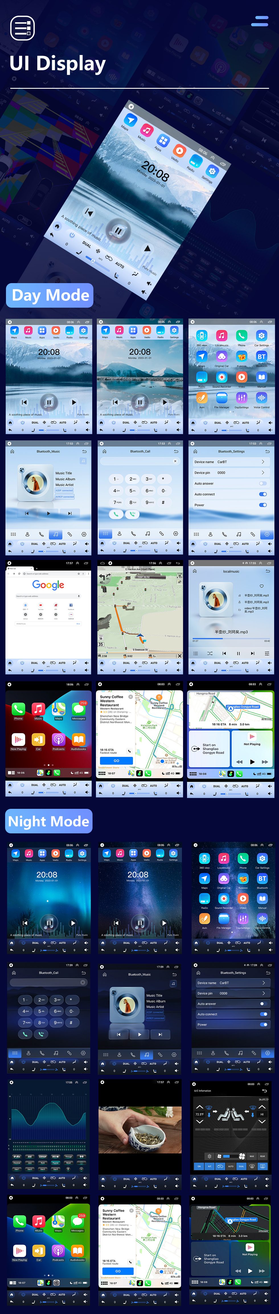 Seicane Android 10.0 9.7 pouces pour 2017 ZOTYE SR9 Radio avec système de navigation GPS à écran tactile HD prise en charge Bluetooth Carplay TPMS