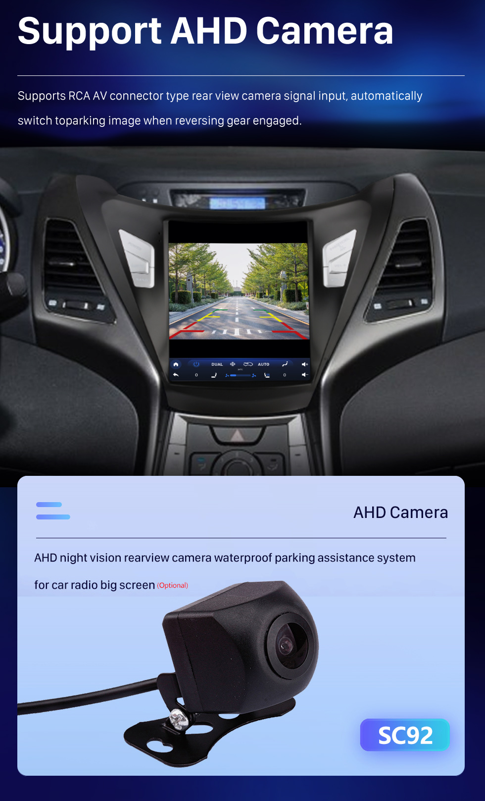 Seicane Für 2011-2013 Hyundai Avante Elantra LHD 9,7 Zoll Android 10.0 HD Touchscreen Stereo Bluetooth GPS Navigationsradio mit Wifi AUX USB Lenkradsteuerung unterstützt DVR Rückfahrkamera OBD
