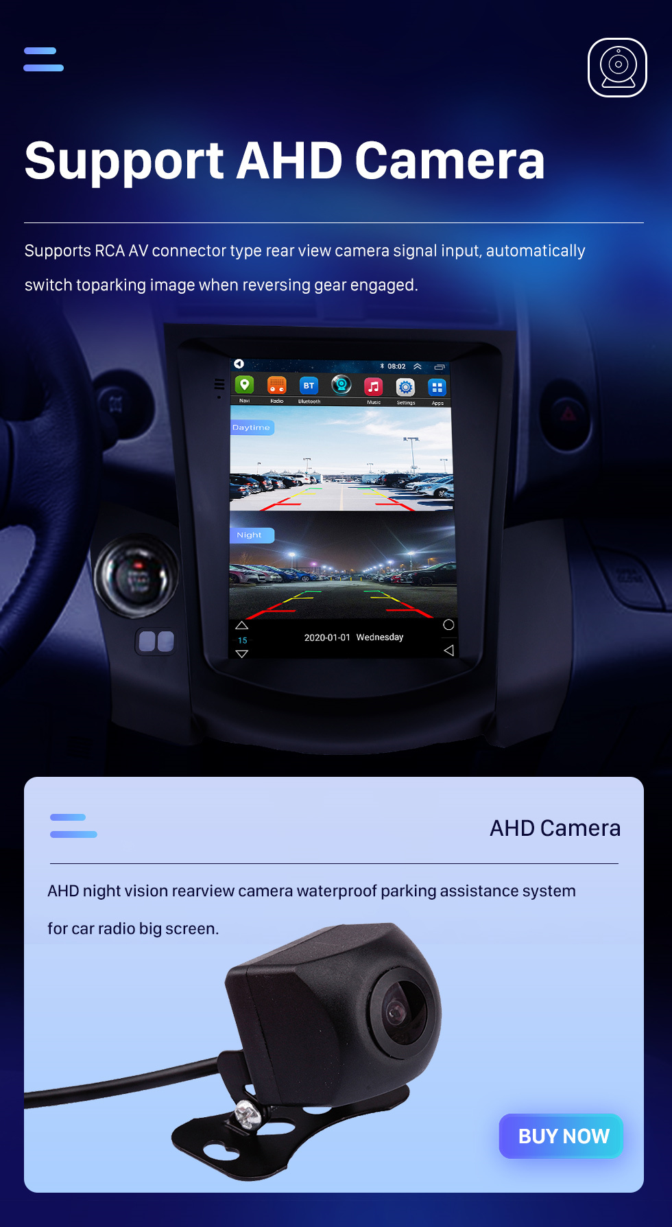 Seicane Android 10.0 9.7 inch HD Touchscreen for Toyota RAV4 2008 2009 2010 2011 GPS Navigation Radio Bluetooth AUX WIFI support 4G Carplay OBD2 SWC DVR Digital TV Backup Camera