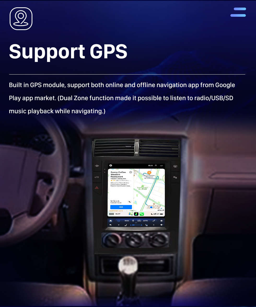 Seicane OEM 9.7 pulgadas Android 10.0 Radio para 2012-2022 Peugeot 405 Bluetooth WIFI HD Pantalla táctil Soporte de navegación GPS Carplay Cámara trasera DAB + OBD2