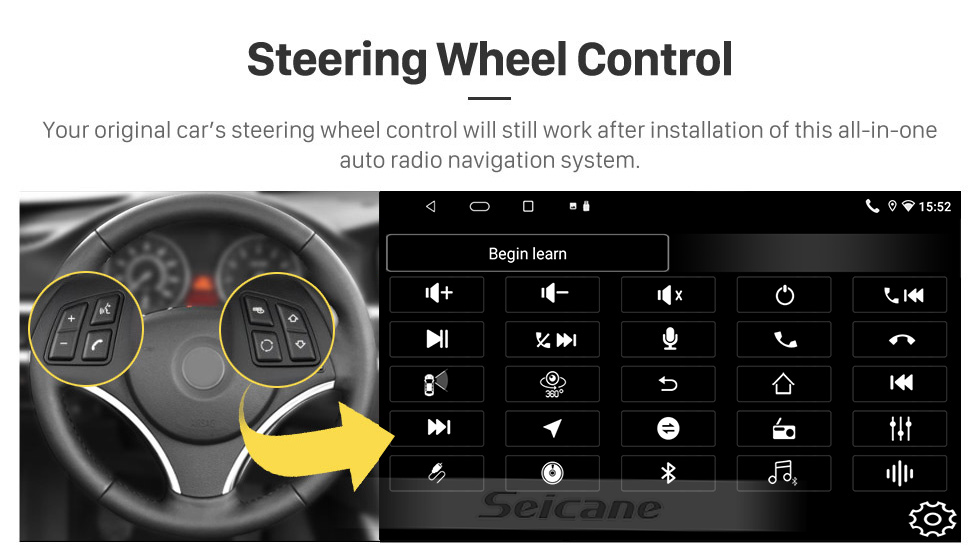 Seicane 9-дюймовый Android 10.0 для 2004-2011 Mercedes Benz SL class W203 Радио GPS-навигационная система с сенсорным экраном HD Поддержка Bluetooth Carplay OBD2