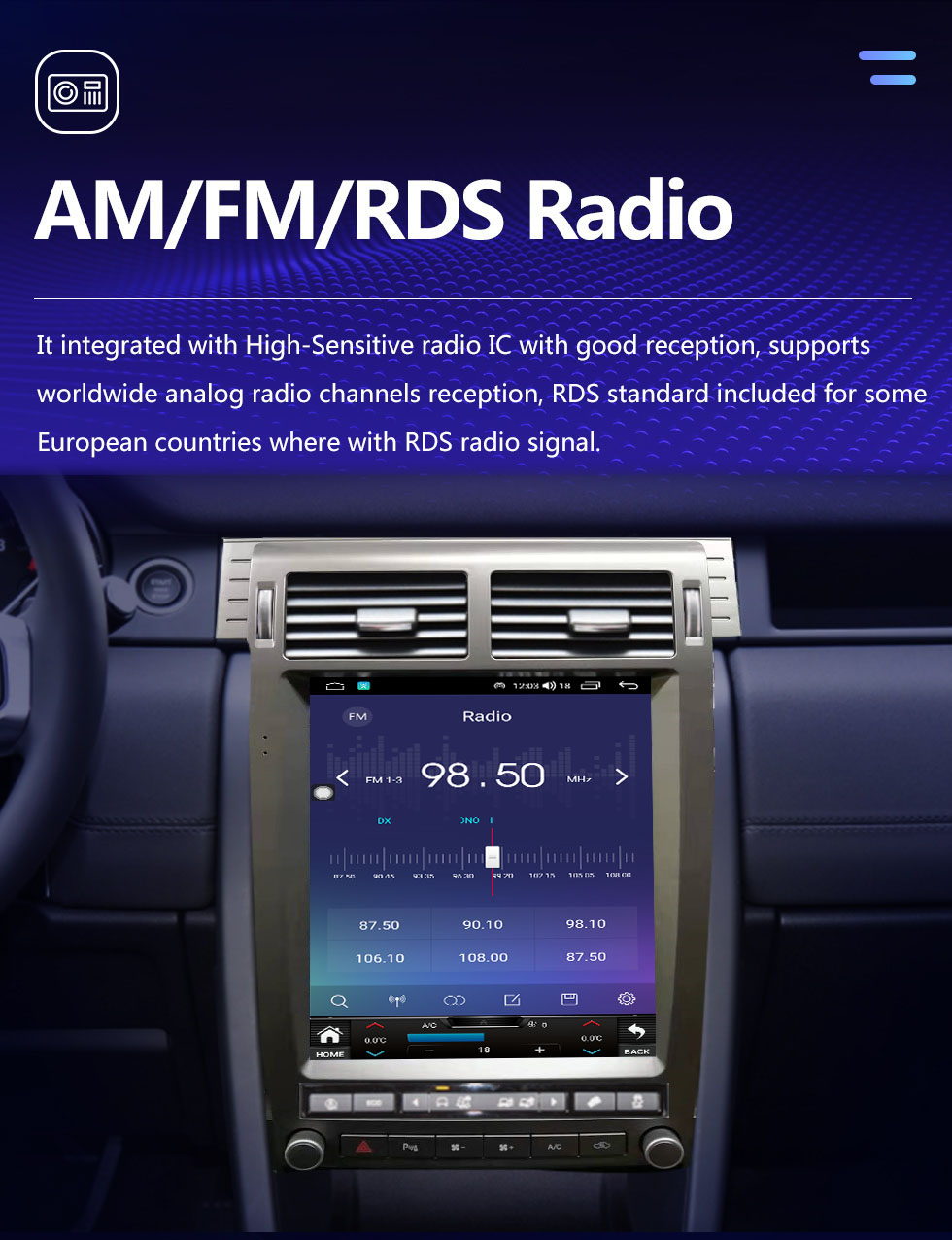 Seicane Radio de navegación GPS con pantalla táctil Android 10.0 HD de 12,1 pulgadas para Land Rover Discovery Sport 2016-2019 con Bluetooth USB AUX compatible con Carplay TPMS
