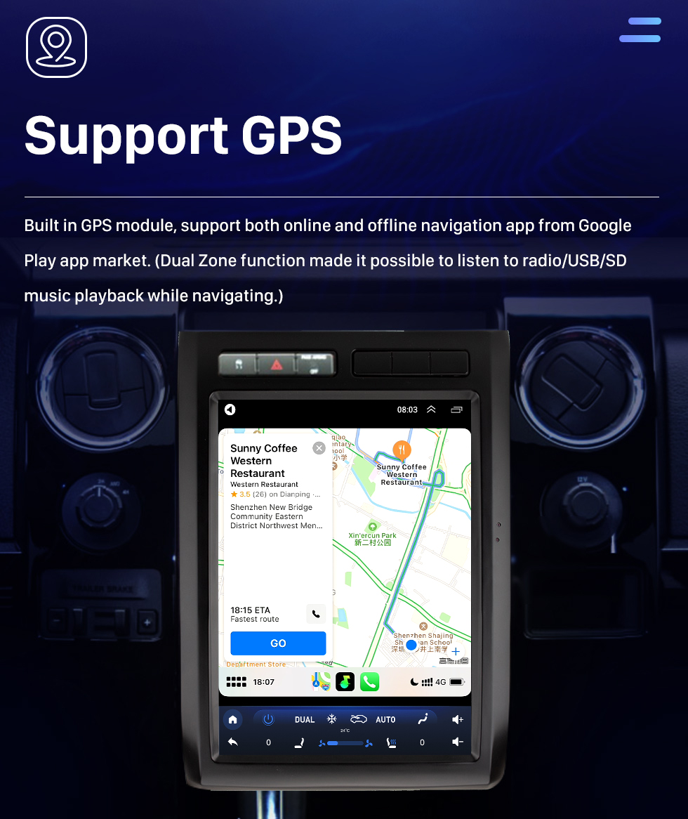 Seicane 12,1-Zoll-Android 10.0-Autoradio für 2008–2012 Ford Mustang F150, integriertes Carplay DSP, Bluetooth-Unterstützung, FM/AM-Radios, externe Autokamera, Lenkradsteuerung