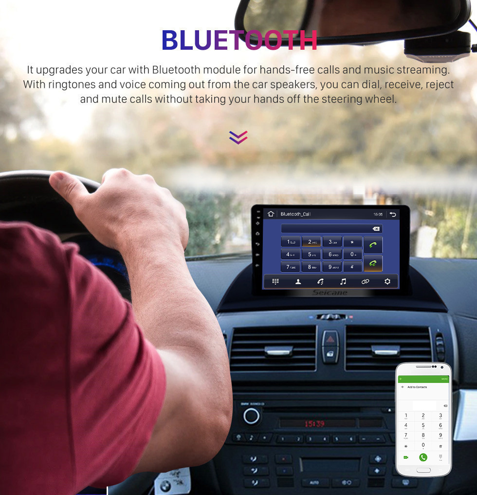 Seicane 9 pulgadas Android 10.0 para BMW X3 2004-2012 Radio con Bluetooth HD Pantalla táctil Sistema de navegación GPS compatible con Carplay DAB +
