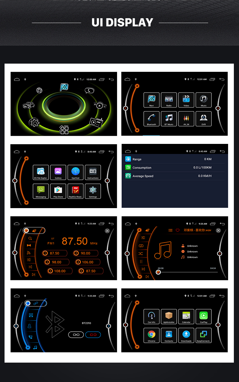Seicane 9,7 pouces Android 10.0 pour 2014-2019 Mini Cooper S Système de navigation GPS stéréo avec prise en charge Bluetooth carplay Caméra de recul