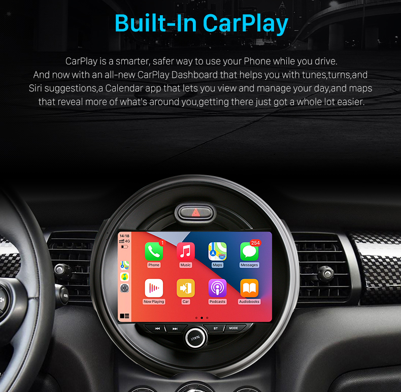 Seicane 9.7 inch Android 10.0 for 2014-2019 Mini Cooper S Stereo GPS navigation system  with Bluetooth carplay support Rearview Camera