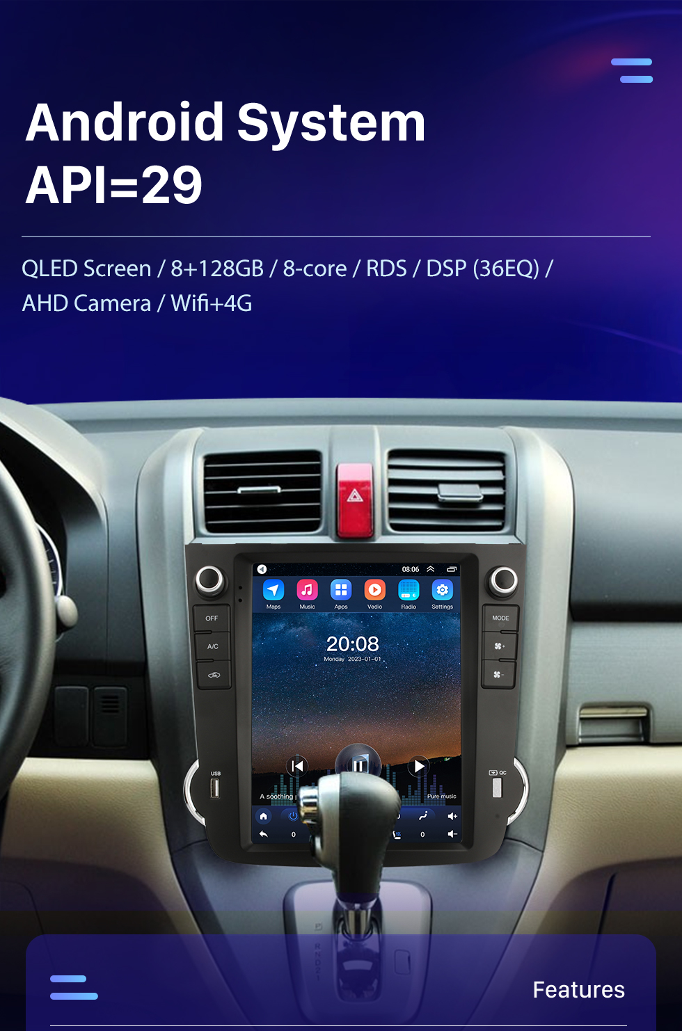 Autoradio poste radio navigation 5 GPS double tuner avec code Fiat